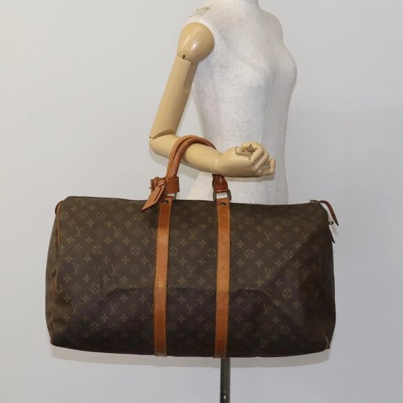 LOUIS VUITTON Monogram Keepall 55 Boston Bag Vintage M41424 LV Auth EC157 - Picture 14 of 16